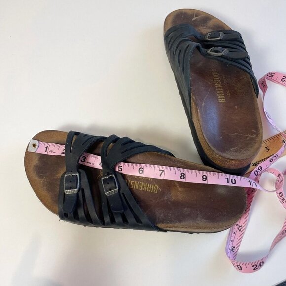 Birkenstock Womens Granada Double Straps Birk Sandals Brown 9 Flat Open Slide - Picture 9 of 9